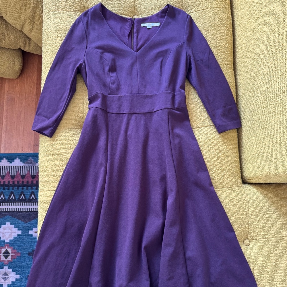 Boden purple pointe knit dress Size 10